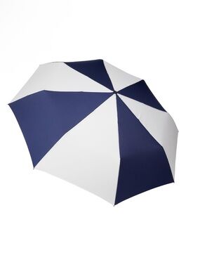 Totes Navy White Eco Friendly Umbrella with Sun Protection